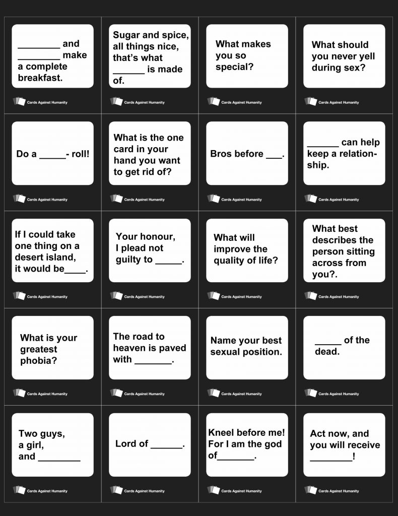 How many cards in Cards Against Humanity